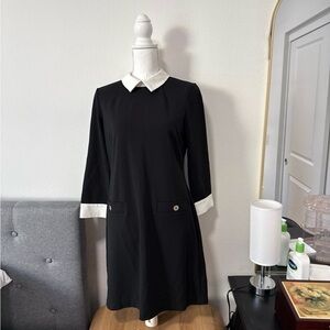 Tommy Hilfiger Black Dress with White Collar